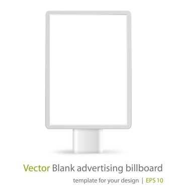 Beyaz arka plan üzerinde vektör boş reklam billboard. eps10