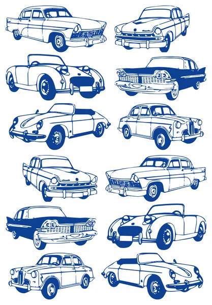 Autos antiguos antecedentes — Vector de stock