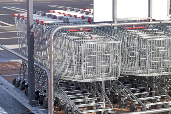 stock image Supermarket trolleys