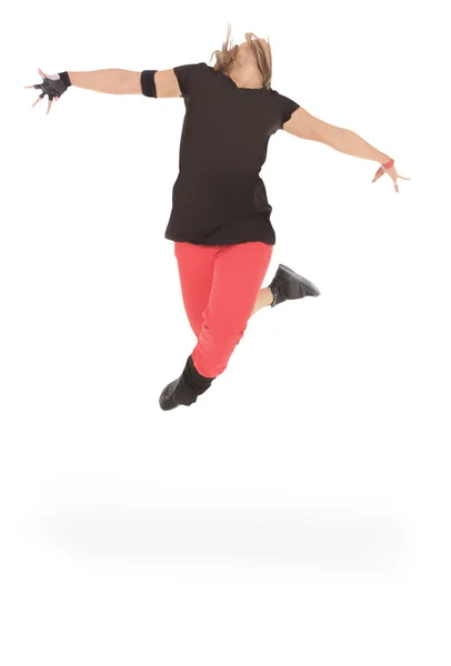 Adolescente dança breakdance em ação — Fotografia de Stock
