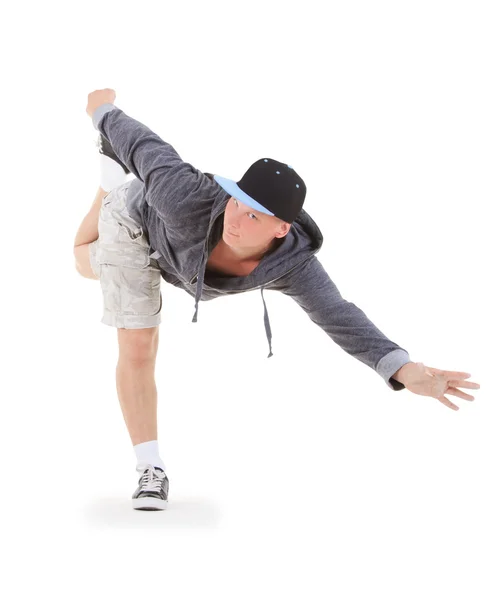 Tonåring som dansar breakdance i aktion — Stockfoto