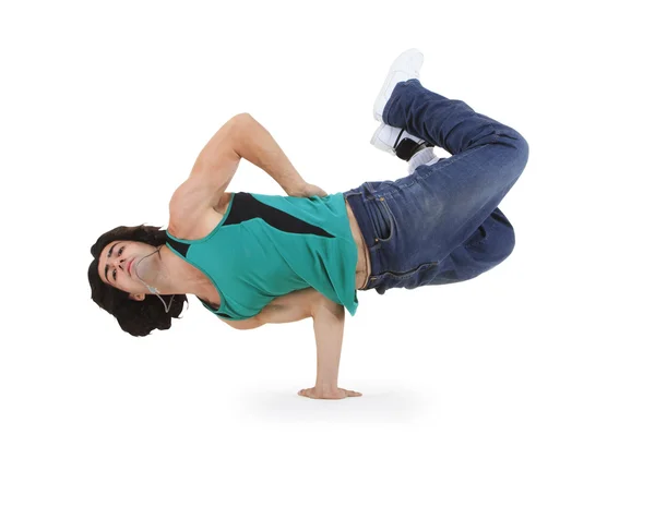 Teenager dancing break dance in action — Stock Photo, Image