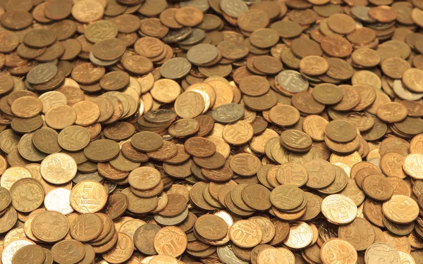 Full frame background with mixed coins — Stock Photo, Image