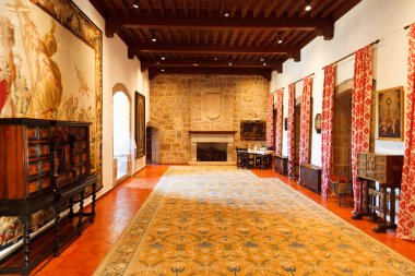 Interior of a castle's inner room clipart