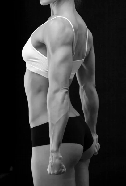 Γυναικών γυμναστήριο bodybuilder — Φωτογραφία Αρχείου