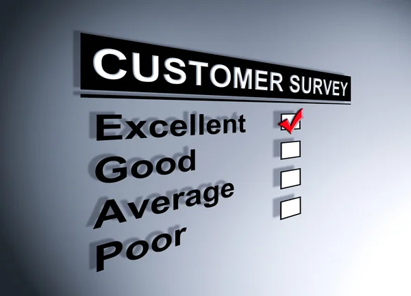 Umfrage zur Kundenzufriedenheit — Stockfoto