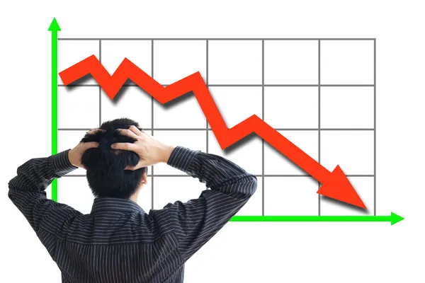 stock image Stock price declining