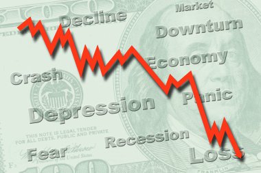 Economy recession concept clipart