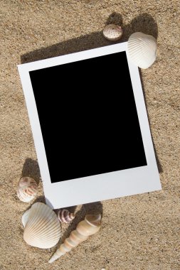 Summer beach photo frames clipart