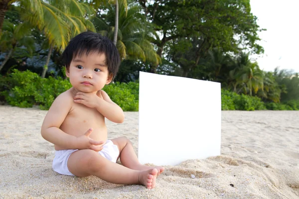Bebê praia — Fotografia de Stock