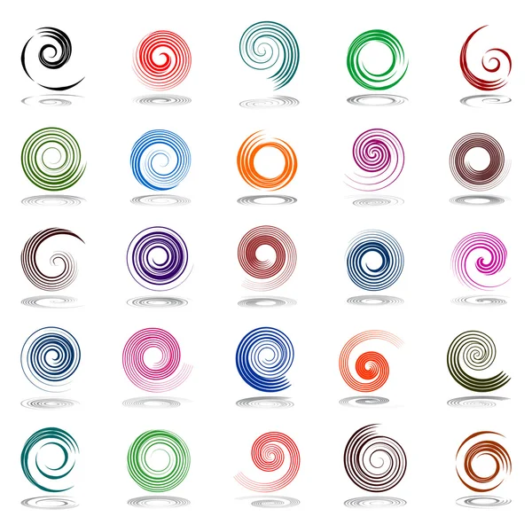 Elementos de diseño espiral . — Archivo Imágenes Vectoriales
