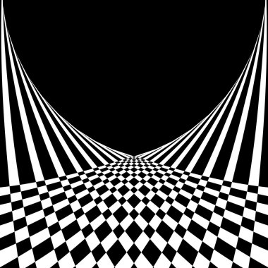 Optical illusion. Abstract background in op art style. clipart