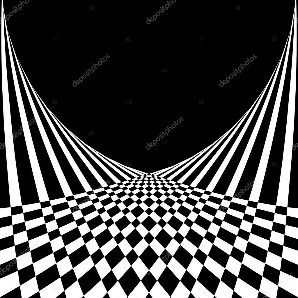 Optical illusion. Abstract background in op art style.