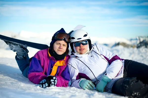Skiers Resting — Stock Photo, Image