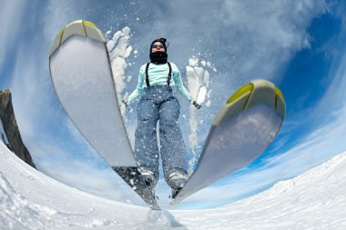 Skier Jumping clipart