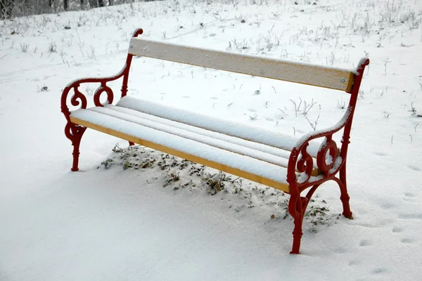 stock image Snowy Bench