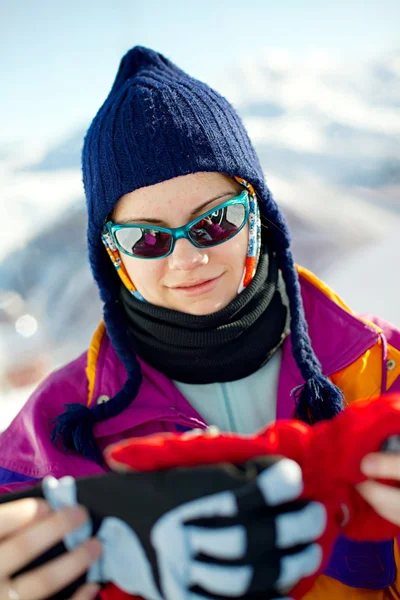 Skifahrer-Porträt — Stockfoto