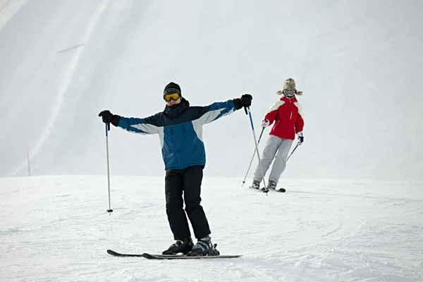 스키 선수들 — 스톡 사진