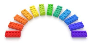 Colored toy bricks clipart