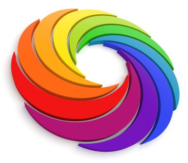 Vortex Color Wheel 3D clipart