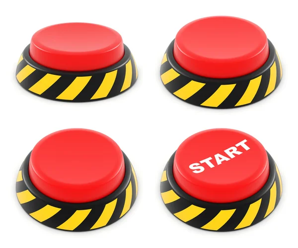 Conjunto de botões vermelhos — Fotografia de Stock