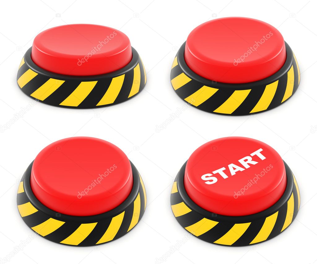 Set of red buttons