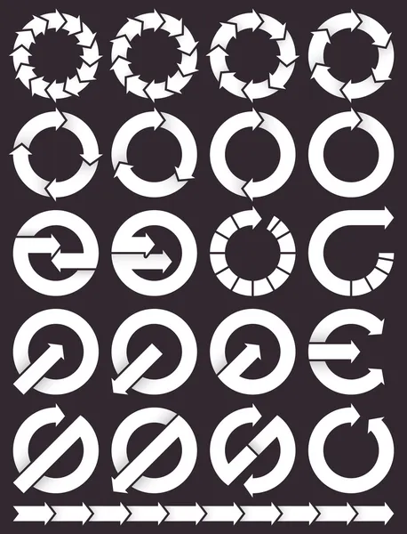 Conjunto de ícones de setas circulares —  Vetores de Stock