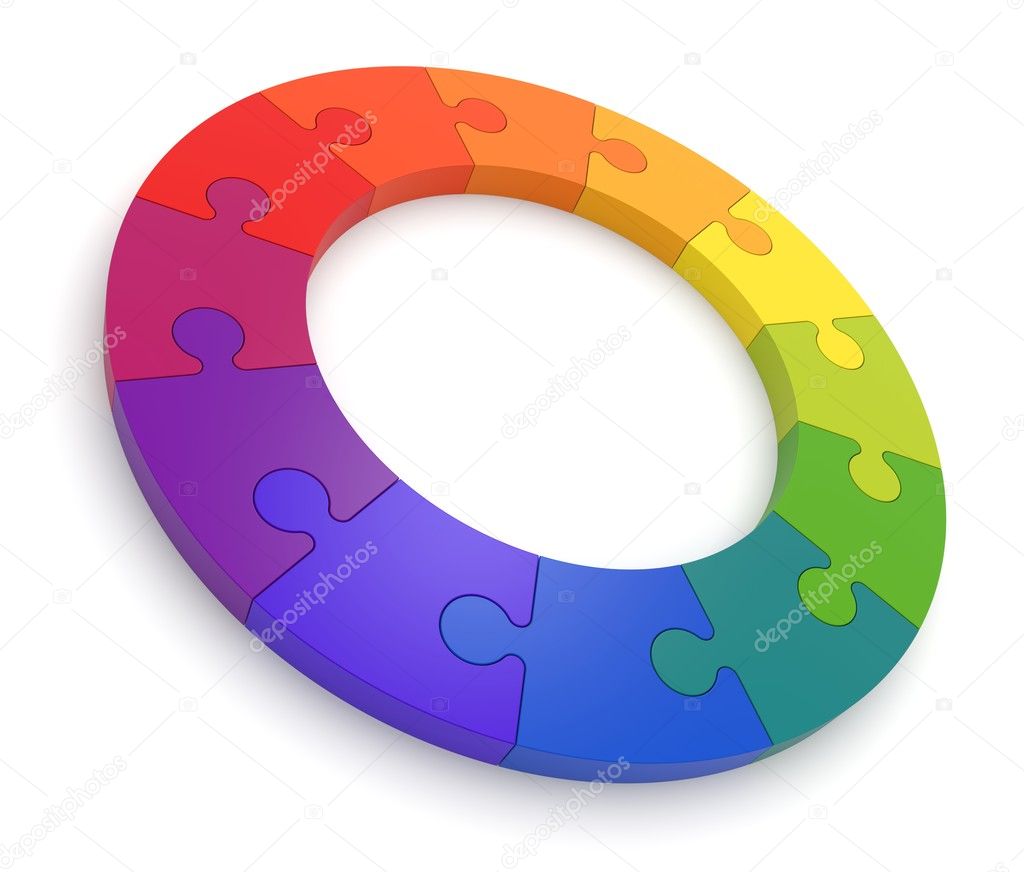 Puzzle Color Wheel 3D