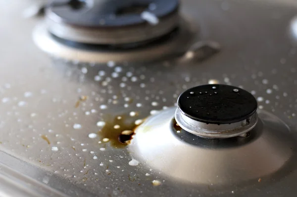Brudna kuchenka gazowa — Zdjęcie stockowe