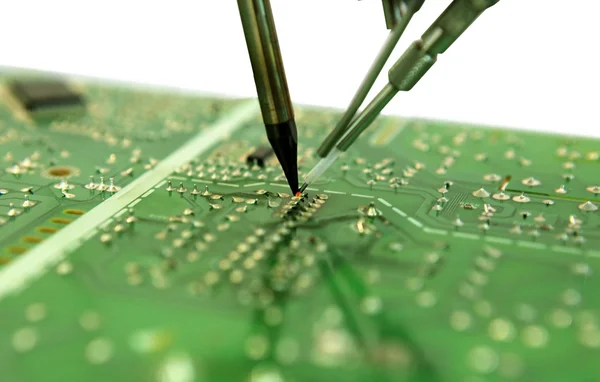 The soldering of electronic components — Stock Photo, Image