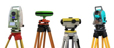 Devices for a geodesy clipart