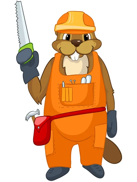 Beaver CREES. Rechercher Castor drôle par mot-clé "CRIS " — Image vectorielle