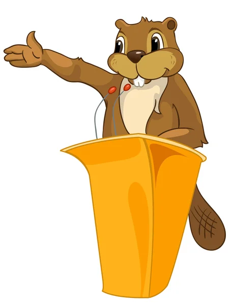 Beaver CREES. Cercare divertente castoro da Parola chiave "CREES ". — Vettoriale Stock