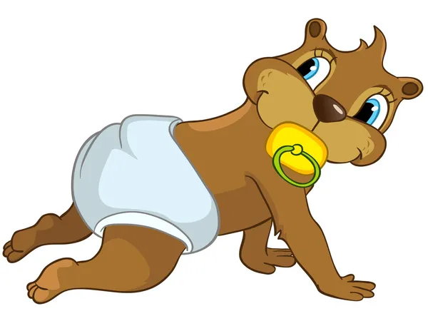 Beaver crees. grappige Bever zoeken op trefwoord "crees". — Stockvector