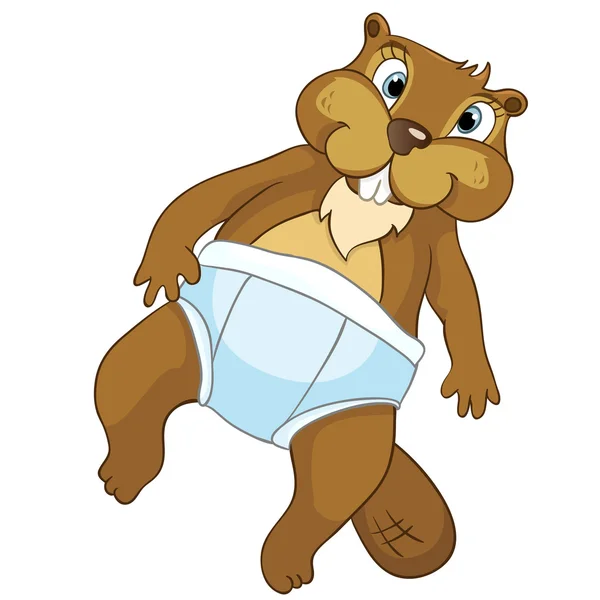 Beaver CREES. Rechercher Castor drôle par mot-clé "CRIS ". — Image vectorielle