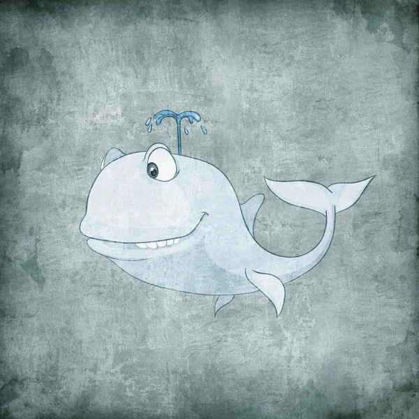 Balena personaggio cartone animato — Foto Stock