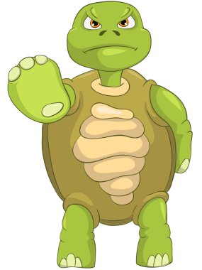 Funny Turtle. Stop. clipart
