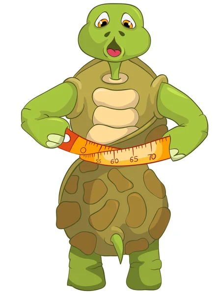 Grappige schildpad. dieet. — Stockvector