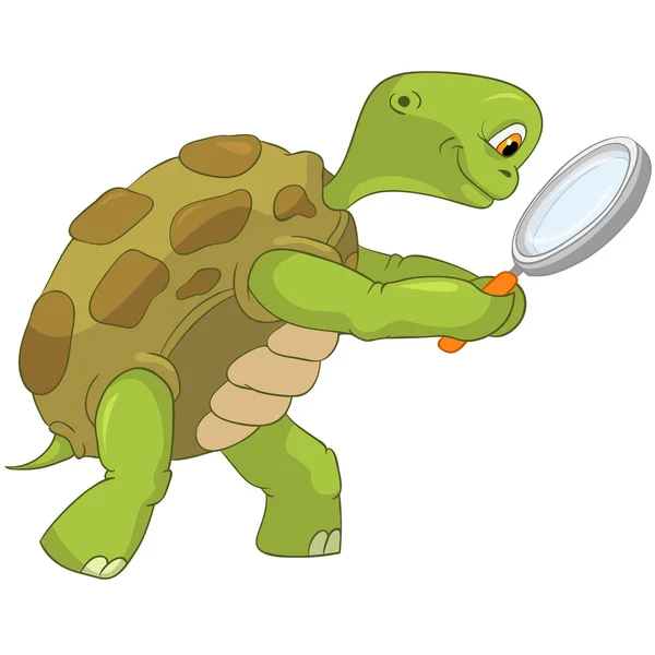 Legrační želva. hledání. — Stockový vektor
