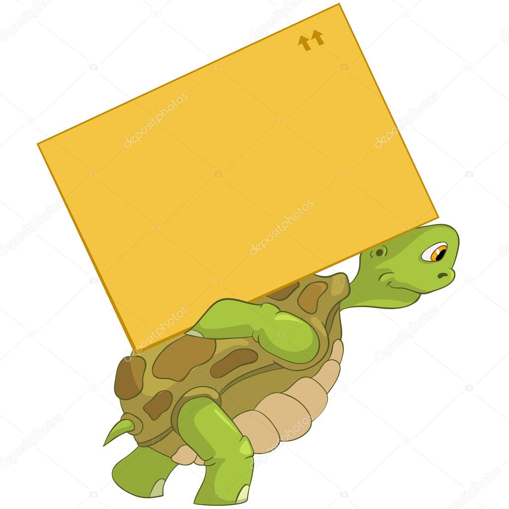 Funny Turtle. Delivery.