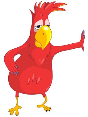 Funny Parrot. clipart