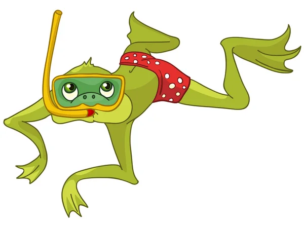 Personaje de dibujos animados Frog — Vector de stock