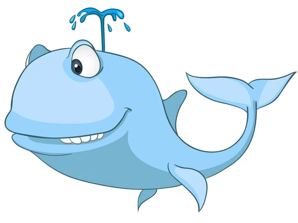 Cartoon karakter walvis — Stockvector