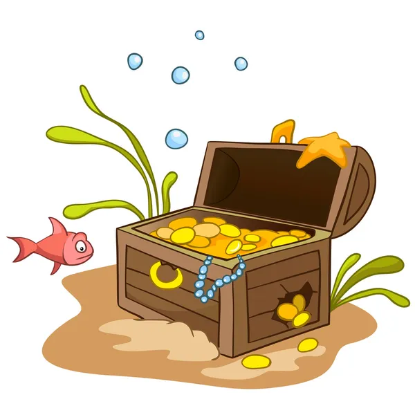 Cartoon onderwater — Stockvector