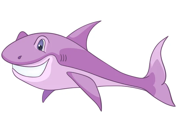 Акула-персонаж мультфильма — стоковый вектор