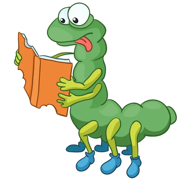 Karikatúra karakter Caterpillar — Stock Vector