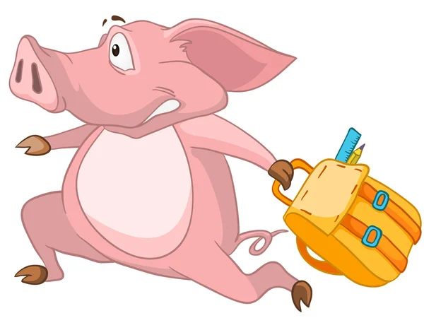 Caráter dos desenhos animados Porco — Vetor de Stock