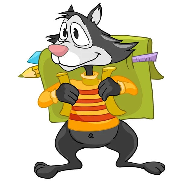 Cartoon Character Raccoon — Stock Vector