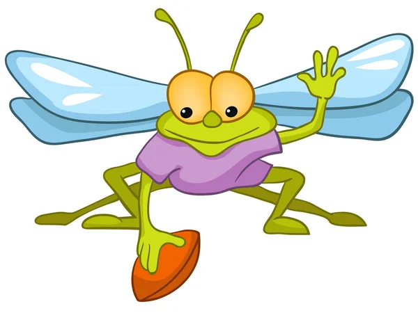 Zeichentrickfigur Fliege — Stockvektor
