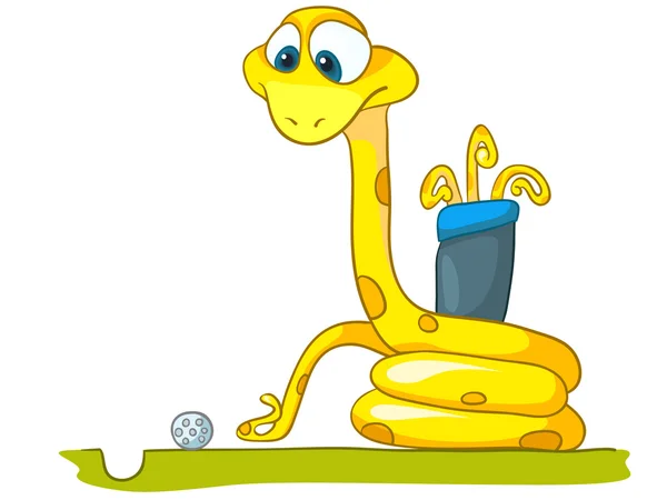 Serpente personaggio dei cartoni animati — Vettoriale Stock